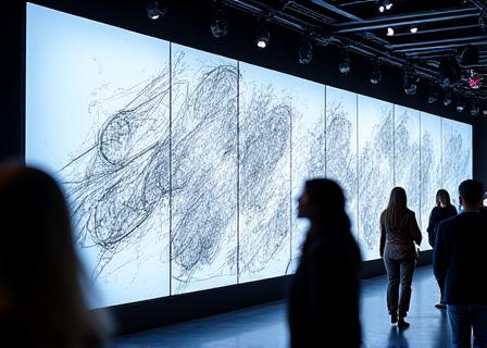 Installazione artistica calligrafica evento aziendale