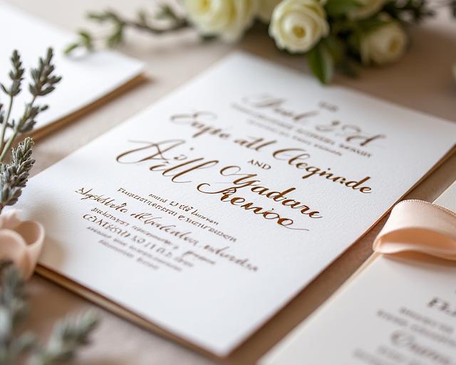 Inviti matrimonio personalizzati con calligrafia a Firenze